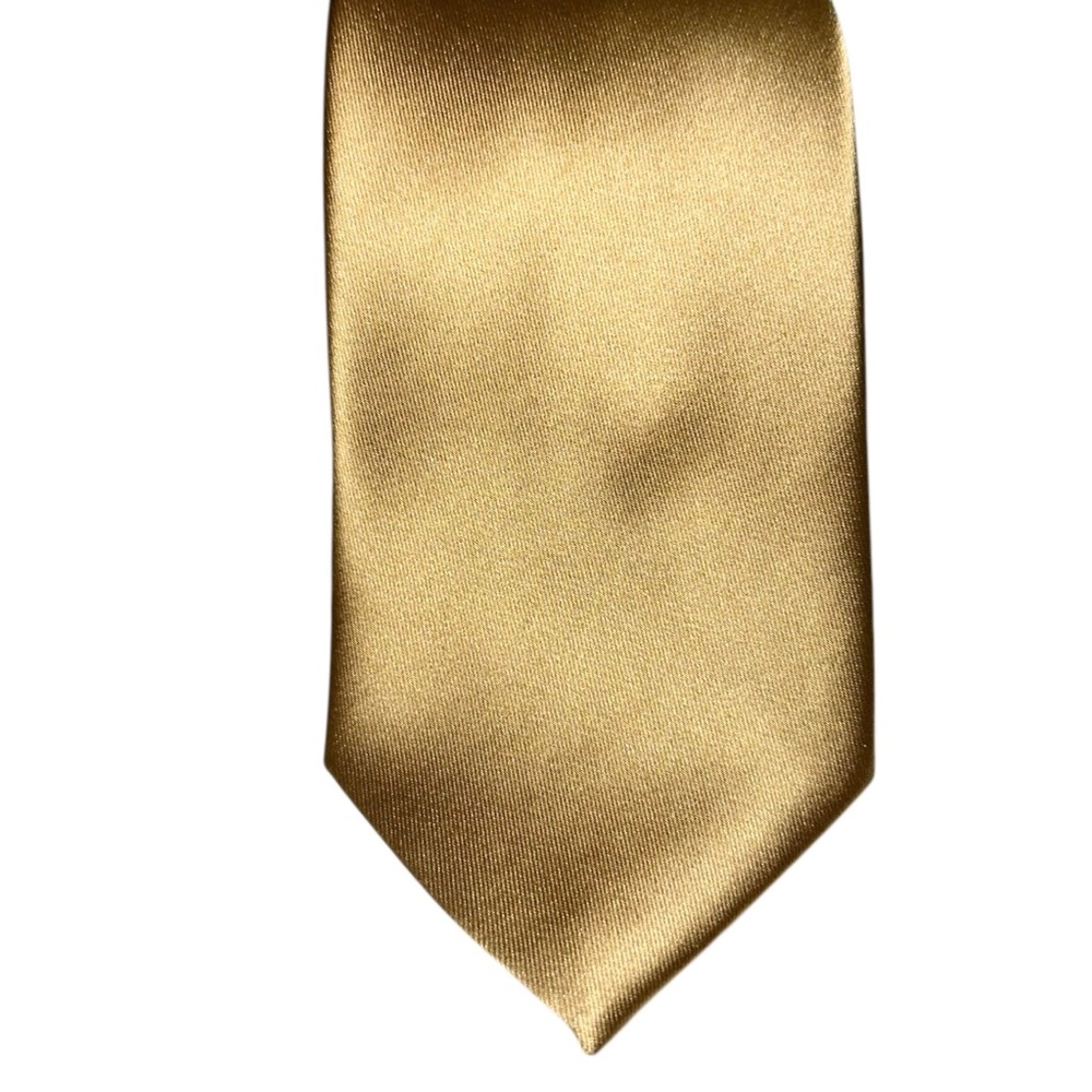Vintage Pierre Cardin Mens Tie Handmade Solid Gold Necktie 60x3”